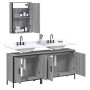 Set de muebles de baño 3 pzas madera contrachapada gris sonoma de , Muebles de baño - Ref: Foro24-3214793, Precio: 165,89 €