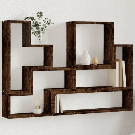 Estantería de pared madera ingeniería roble ahumado 96x12x64 cm | Foro24.es | Tu tienda online para hogar, jardín y más Foro24.es