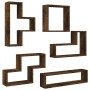 Estantería de pared madera ingeniería roble ahumado 96x12x64 cm | Foro24.es | Tu tienda online para hogar, jardín y más Foro24.es