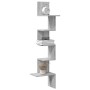 Estantería pared de esquina madera gris sonoma 32x32x127,5 cm de , Estantes y estanterías - Ref: Foro24-860522, Precio: 36,59 €