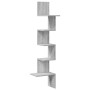 Estantería pared de esquina madera gris sonoma 32x32x127,5 cm de , Estantes y estanterías - Ref: Foro24-860522, Precio: 36,59 €
