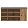 Banco zapatero madera de ingeniería roble artesanal 102x32x50cm