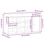 Banco zapatero madera de ingeniería roble artesanal 102x32x50cm