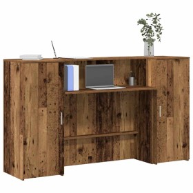 Mostrador de recepción madera vieja 180x50x103,5 cm