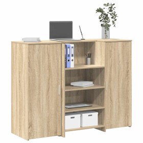 Mostrador de recepción roble sonoma 135x50x103,5 cm de , Escritorios - Ref: Foro24-3324189, Precio: 238,79 €, Descuento: %