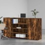 Mostrador de recepción roble ahumado 200x50x103,5 cm de , Escritorios - Ref: Foro24-3324182, Precio: 376,99 €, Descuento: %