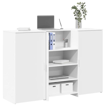 Mostrador de recepción blanco 155x50x103,5 cm madera ingeniería de , Escritorios - Ref: Foro24-3324196, Precio: 281,01 €, Des...