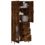 Aparador alto madera contrachapada roble ahumado 69,5x34x180 cm de , Aparadores - Ref: Foro24-3195968, Precio: 173,27 €, Desc...