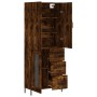Aparador alto madera contrachapada roble ahumado 69,5x34x180 cm de , Aparadores - Ref: Foro24-3195968, Precio: 173,27 €, Desc...