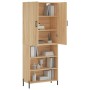 Aparador alto madera contrachapada color roble 69,5x34x180 cm de , Aparadores - Ref: Foro24-3196078, Precio: 126,97 €, Descue...