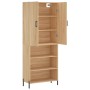 Aparador alto madera contrachapada color roble 69,5x34x180 cm de , Aparadores - Ref: Foro24-3196078, Precio: 126,97 €, Descue...