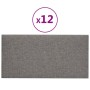 Paneles de pared 12 uds tela gris claro 60x30 cm 2,16 m² de , Recubrimiento de paredes - Ref: Foro24-343845, Precio: 70,80 €