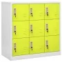 Locker cabinets 5 units of gray and green steel 90x45x92.5 cm by vidaXL, Lockers and storage cabinets - Ref: Foro24-3095246, ...