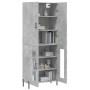 Aparador alto madera contrachapada gris hormigón 69,5x34x180 cm de , Aparadores - Ref: Foro24-3195743, Precio: 156,21 €, Desc...