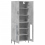 Aparador alto madera contrachapada gris hormigón 69,5x34x180 cm de , Aparadores - Ref: Foro24-3195743, Precio: 156,21 €, Desc...