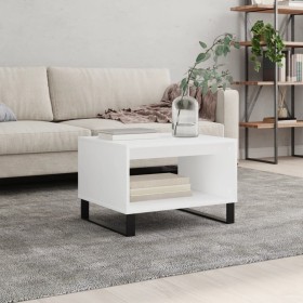 Mesa de centro madera de ingeniería blanca 60x50x40 cm de , Mesas de centro - Ref: Foro24-829260, Precio: 52,62 €
