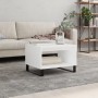 Mesa de centro madera de ingeniería blanca 60x50x40 cm de , Mesas de centro - Ref: Foro24-829260, Precio: 52,62 €