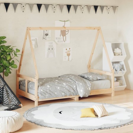 Estructura de cama para niños madera maciza de pino 80x160 cm | Foro24.es | Tu tienda online para hogar, jardín y más Foro24.es