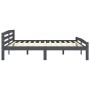Estructura de cama madera maciza pino gris oscuro 200x200 cm de vidaXL, Camas y somieres - Ref: Foro24-322095, Precio: 121,25...