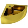 Lavabo con rebosadero 45x32x12,5 cm cerámica dorado | Foro24.es | Tu tienda online para hogar, jardín y más Foro24.es