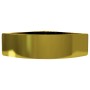Lavabo con rebosadero 45x32x12,5 cm cerámica dorado