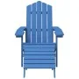 Adirondack-Gartenstuhl mit Fußstütze und aquamarinfarbenem HDPE-Tisch von vidaXL, Gartenstühle - Ref: Foro24-3095711, Preis: ...