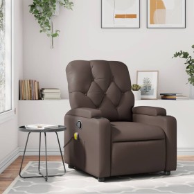 Sillón de masaje reclinable cuero sintético marrón de , Sillones - Ref: Foro24-372512, Precio: 213,86 €