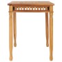 Mesa de comedor de jardín madera maciza de teca 110x65x80 cm