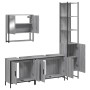 Set de muebles de baño 4 pzas madera contrachapada gris sonoma de , Muebles de baño - Ref: Foro24-3214693, Precio: 257,04 €