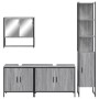 Set de muebles de baño 4 pzas madera contrachapada gris sonoma de , Muebles de baño - Ref: Foro24-3214693, Precio: 257,04 €