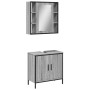 Set de muebles de baño 2 pzas madera contrachapada gris sonoma de , Muebles de baño - Ref: Foro24-3214723, Precio: 127,20 €