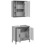 Set de muebles de baño 2 pzas madera contrachapada gris sonoma de , Muebles de baño - Ref: Foro24-3214723, Precio: 127,20 €