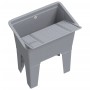 Fregadero de lavadero de resina gris 59x41x75 cm de , Fregaderos - Ref: Foro24-4002800, Precio: 130,56 €