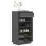 Shoe cabinet made of solid gray pine wood 60x34x105 cm by vidaXL, Shoe racks and shoe organizers - Ref: Foro24-813552, Price:...