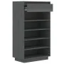 Shoe cabinet made of solid gray pine wood 60x34x105 cm by vidaXL, Shoe racks and shoe organizers - Ref: Foro24-813552, Price:...