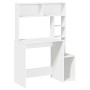 Escritorio estantes madera contrachapada blanco 100x45x140 cm | Foro24.es | Tu tienda online para hogar, jardín y más Foro24.es