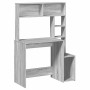Escritorio con estantes contrachapada gris Sonoma 100x45x140 cm | Foro24.es | Tu tienda online para hogar, jardín y más Foro24.es