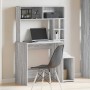 Escritorio con estantes contrachapada gris Sonoma 100x45x140 cm | Foro24.es | Tu tienda online para hogar, jardín y más Foro24.es