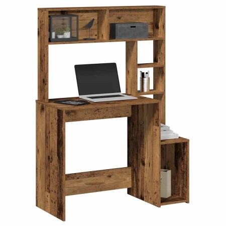 Escritorio estantes madera ingeniería envejecida 100x45x140 cm | Foro24.es | Tu tienda online para hogar, jardín y más Foro24.es