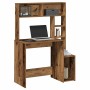 Escritorio estantes madera ingeniería envejecida 100x45x140 cm | Foro24.es | Tu tienda online para hogar, jardín y más Foro24.es