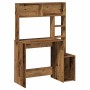 Escritorio estantes madera ingeniería envejecida 100x45x140 cm | Foro24.es | Tu tienda online para hogar, jardín y más Foro24.es
