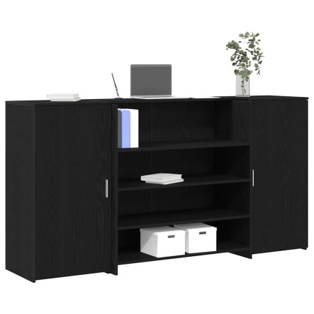 Mostrador de recepción roble negro 200x50x103,5 cm | Foro24.es | Tu tienda online para hogar, jardín y más Foro24.es