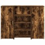 Mostrador de recepción roble ahumado 135x50x103,5 cm de , Escritorios - Ref: Foro24-3324191, Precio: 234,34 €, Descuento: %