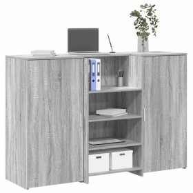 Mostrador de recepción sonoma gris 155x50x103,5 cm de , Escritorios - Ref: Foro24-3324201, Precio: 286,17 €, Descuento: %