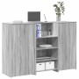 Mostrador de recepción sonoma gris 155x50x103,5 cm de , Escritorios - Ref: Foro24-3324201, Precio: 286,17 €, Descuento: %