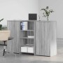 Mostrador de recepción sonoma gris 155x50x103,5 cm de , Escritorios - Ref: Foro24-3324201, Precio: 286,17 €, Descuento: %
