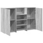 Mostrador de recepción sonoma gris 155x50x103,5 cm de , Escritorios - Ref: Foro24-3324201, Precio: 286,17 €, Descuento: %