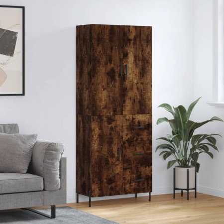Aparador alto madera contrachapada roble ahumado 69,5x34x180 cm | Foro24.es | Tu tienda online para hogar, jardín y más Foro24.es