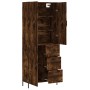Aparador alto madera contrachapada roble ahumado 69,5x34x180 cm | Foro24.es | Tu tienda online para hogar, jardín y más Foro24.es