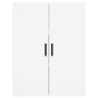 Aparador alto madera contrachapada blanco 69,5x34x180 cm